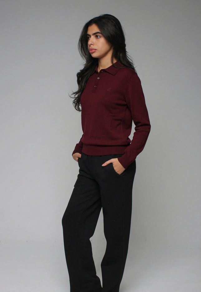 Knitted Polo Sweatshirt