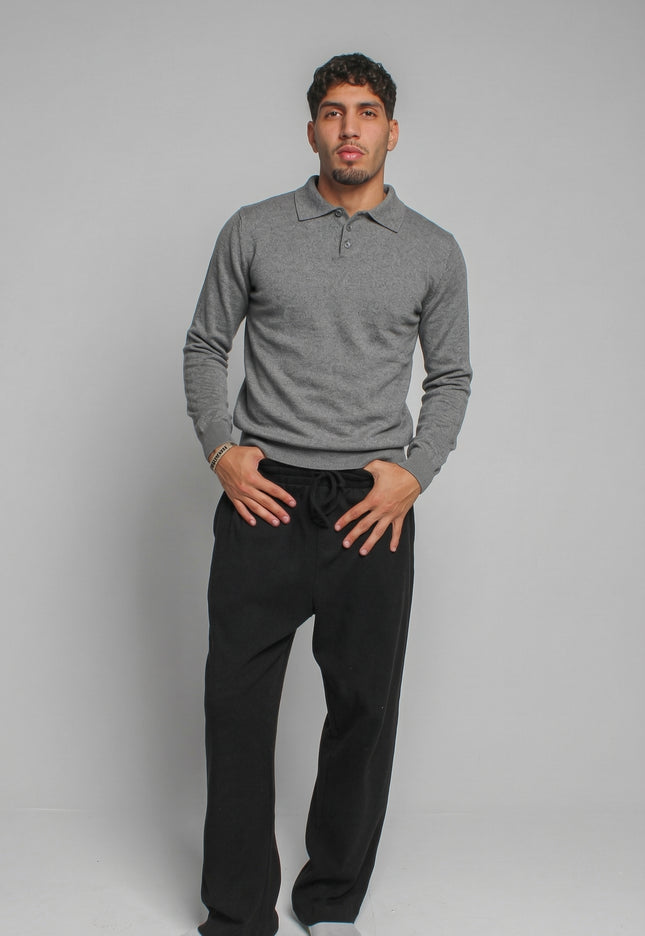 Knitted Polo Sweatshirt