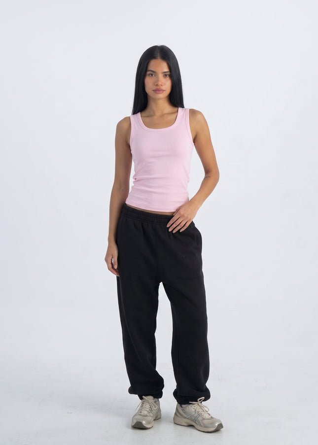 Sculpted Ribbed Thick Strap Top