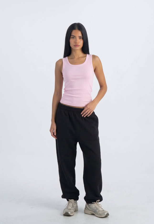 Sculpted Ribbed Thick Strap Top