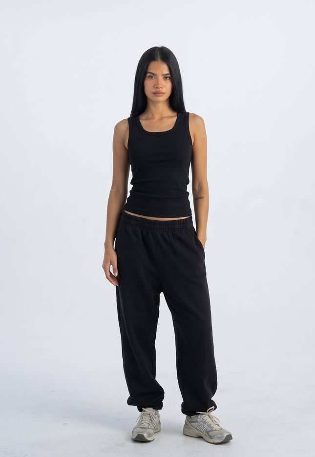 Sculpted Ribbed Thick Strap Top
