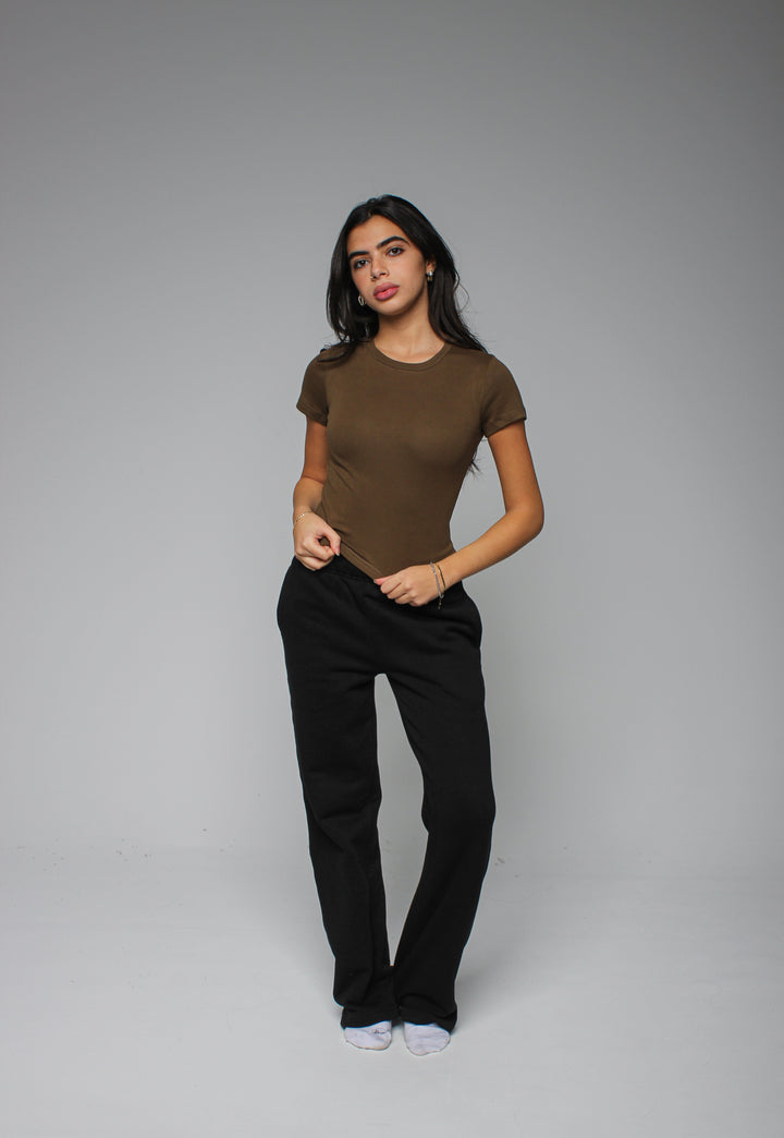 Ribbed Fitted Half Sleeve Top Women