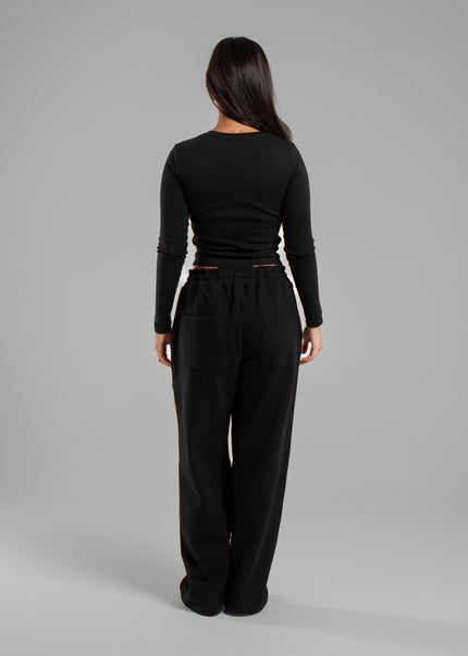 Crew Neck Long Sleeve Rib
