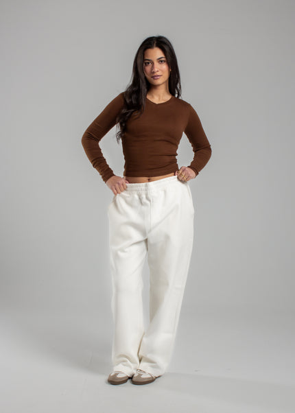 V-Neck Long Sleeve Rib