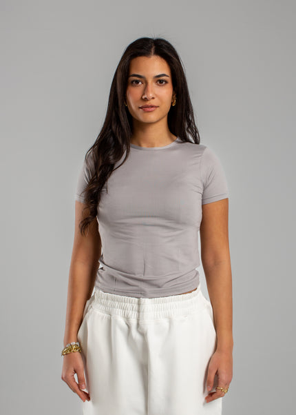 Old Microfiber Fitted Half Sleeve Top