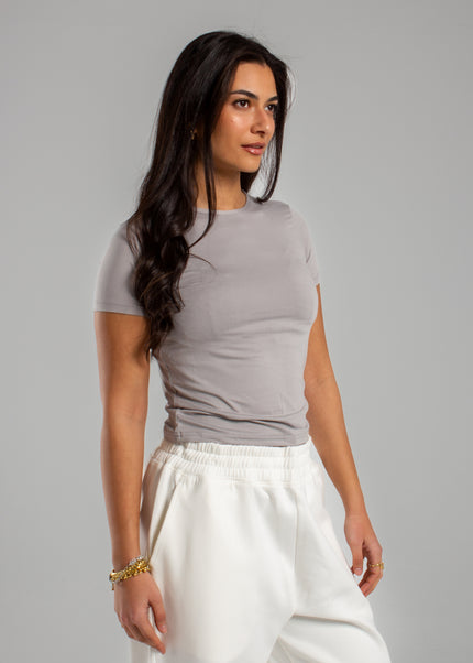 Old Microfiber Fitted Half Sleeve Top