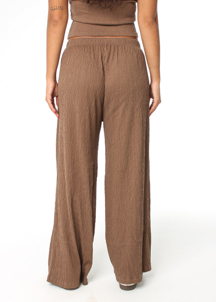 Wide Leg Textured Pants