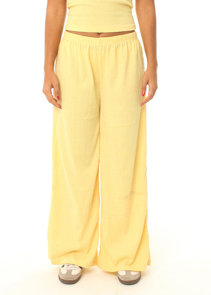 Wide Leg Textured Pants