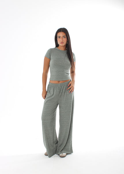 Wide Leg Textured Pants