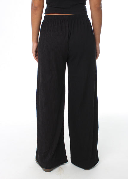 Wide Leg Textured Pants