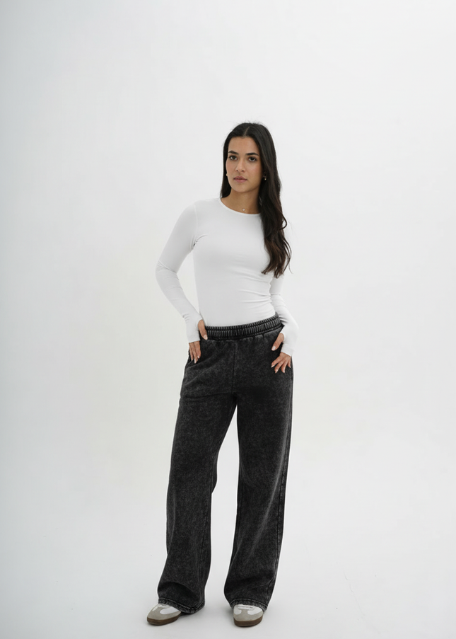 Washed Straight Leg Pants