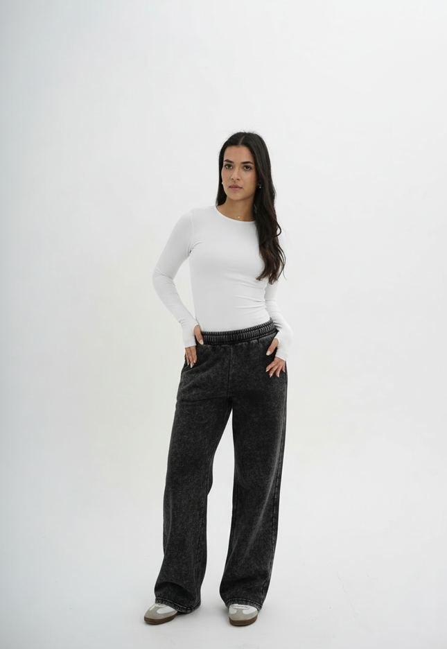 Washed Straight Leg Pants