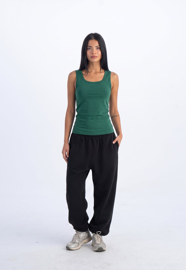 Sculpted Ribbed Thick Strap Top
