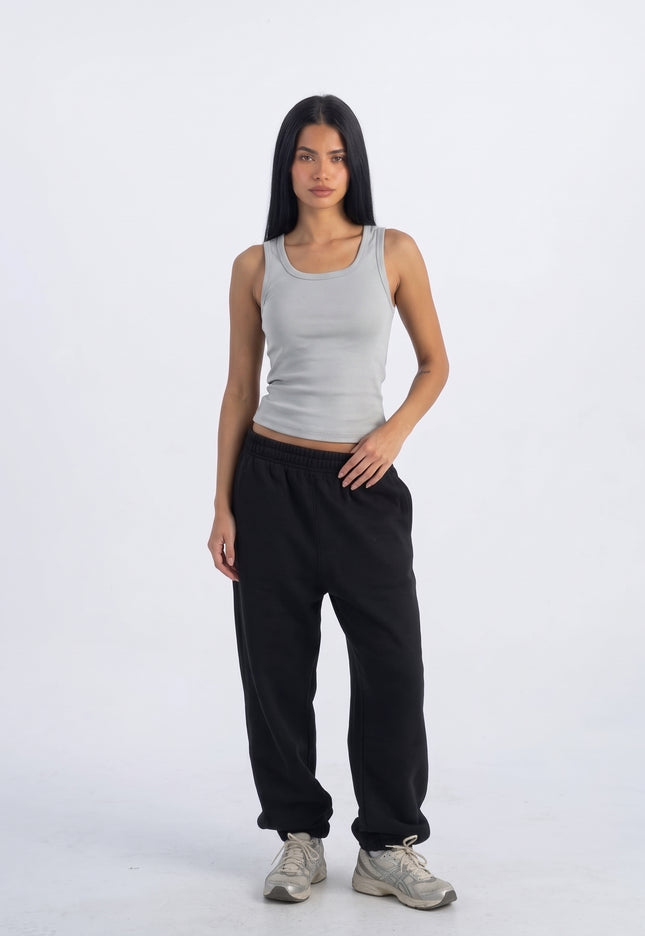 Sculpted Ribbed Thick Strap Top