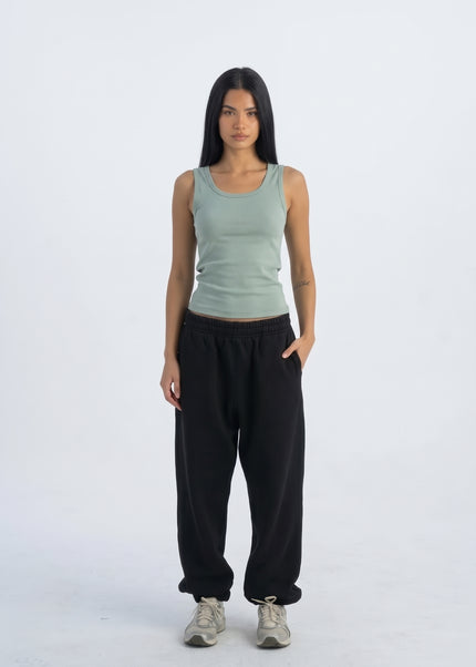 Sculpted Ribbed Thick Strap Top
